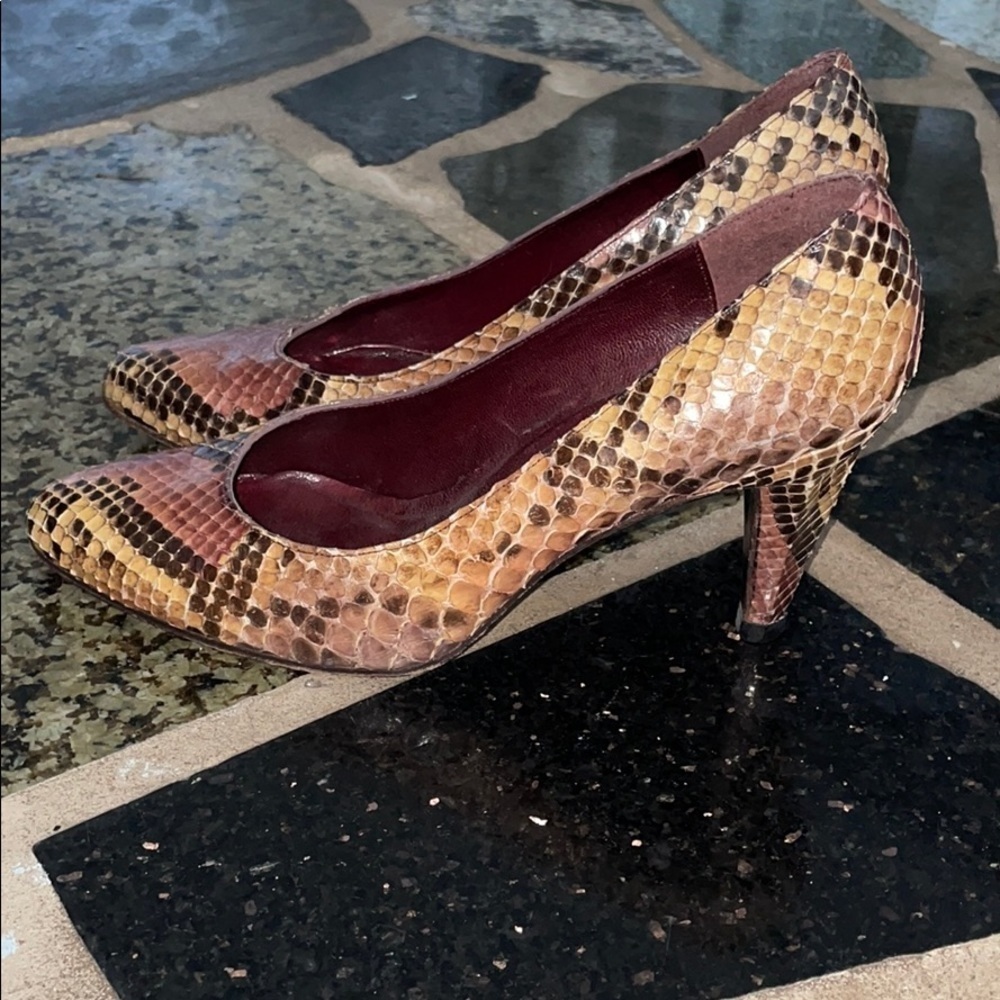 Stuart Weitzman For Mr Seymour Snakeskin Heels - Picture 2 of 5